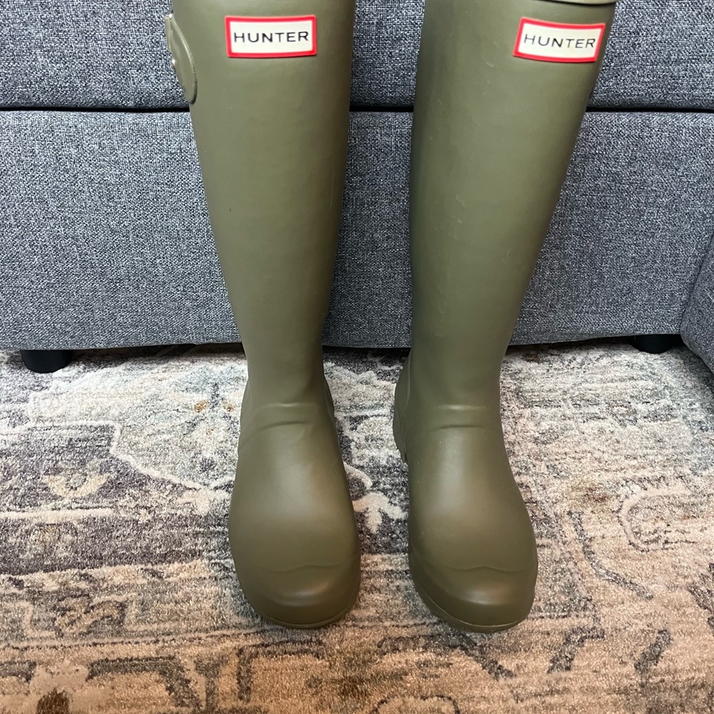 Hunter Green Rain Boots